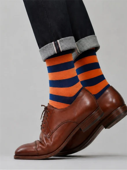 Calcetines de rayas fabricados por Zigatex